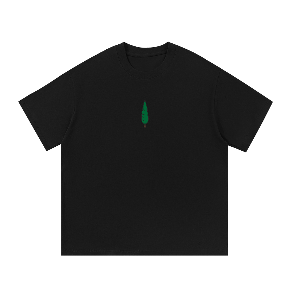 signature embroidered tee / black