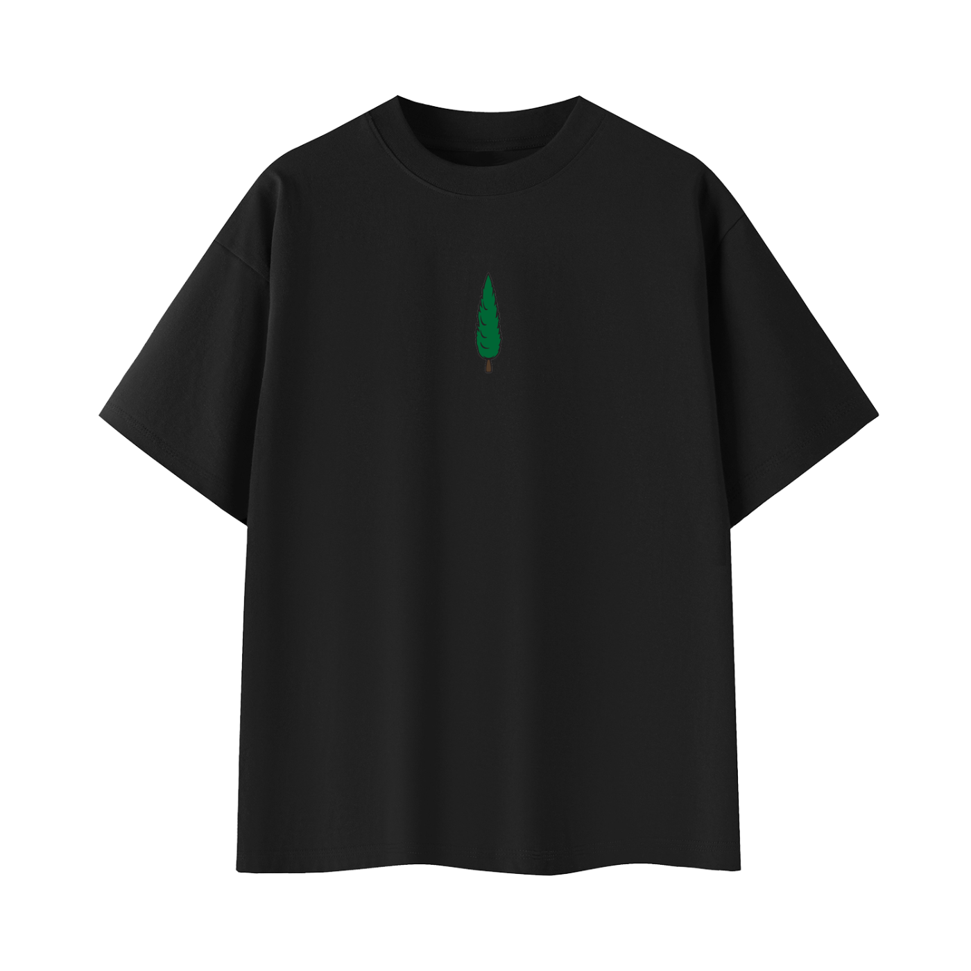 signature embroidered tee / black