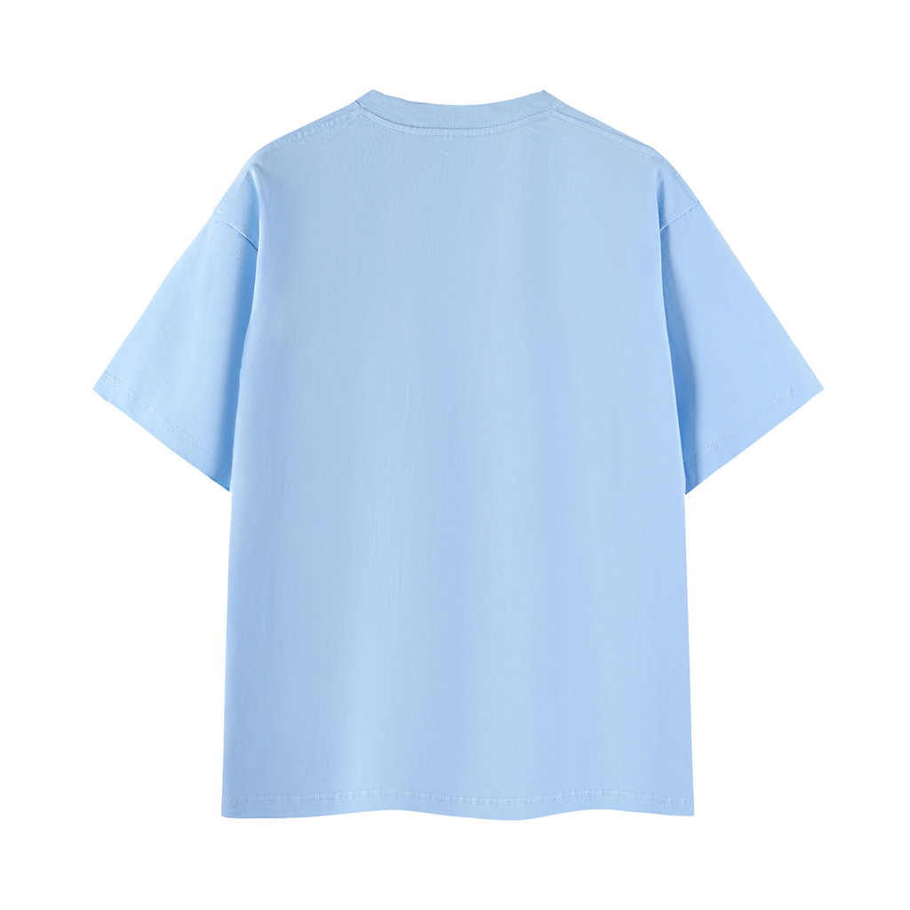 signature embroidered tee / blue