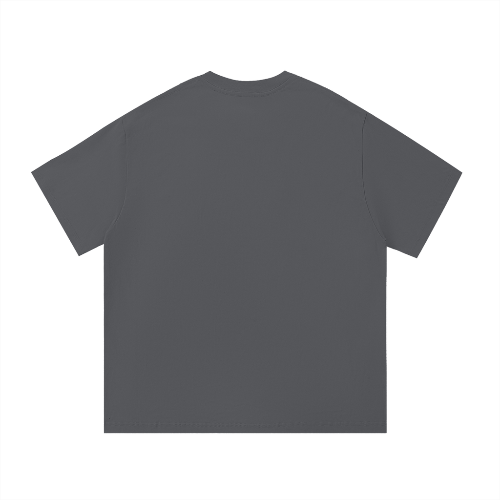 signature embroidered tee / dark grey