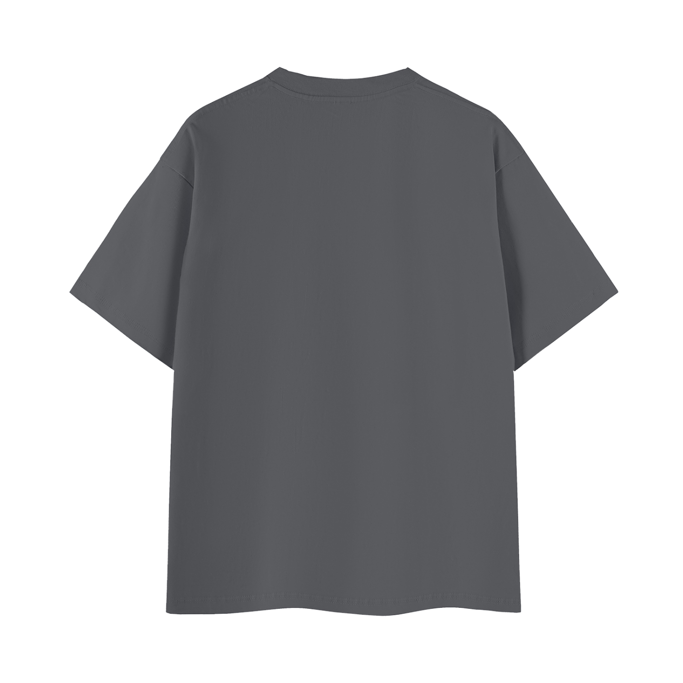 signature embroidered tee / dark grey