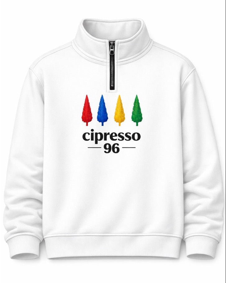 four-ever since quarter zip / white