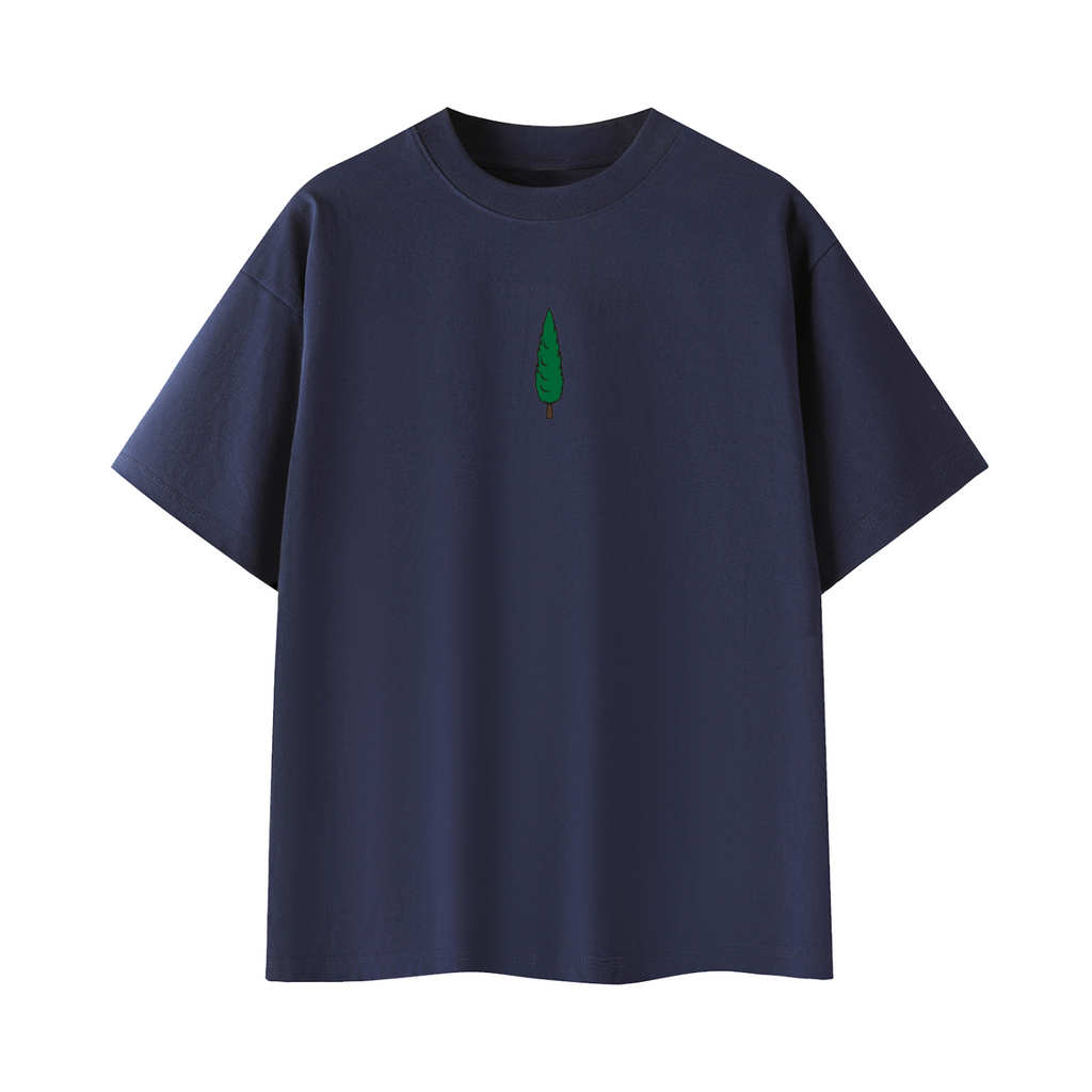 signature embroidered tee / navy