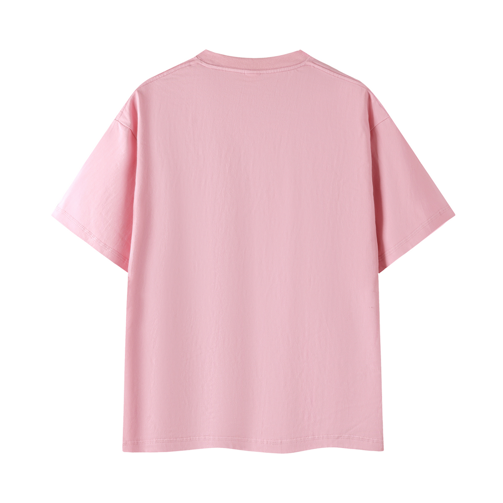 signature embroidered tee / pink