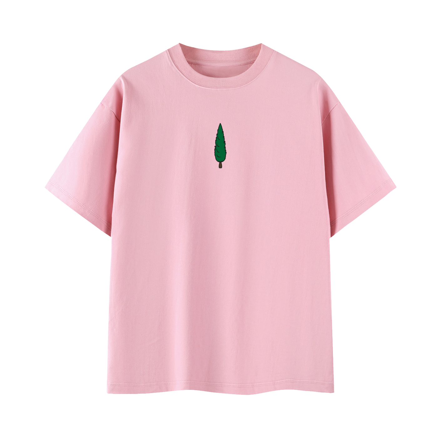signature embroidered tee / pink