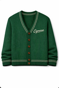 script cardigan / green