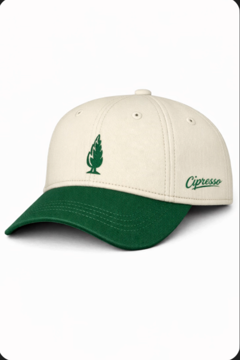 cipresso two tone hat / white / green