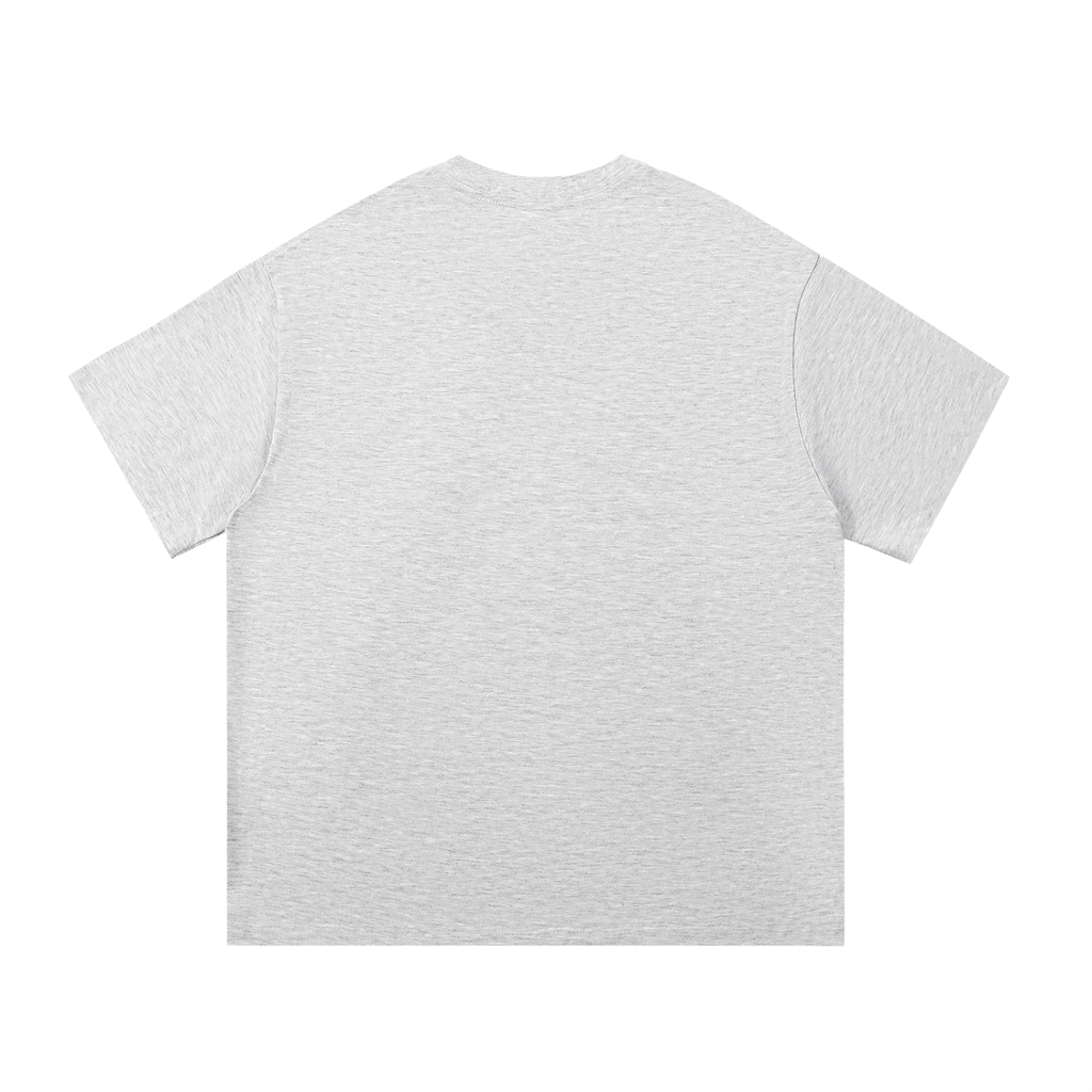 signature embroidered tee / light grey