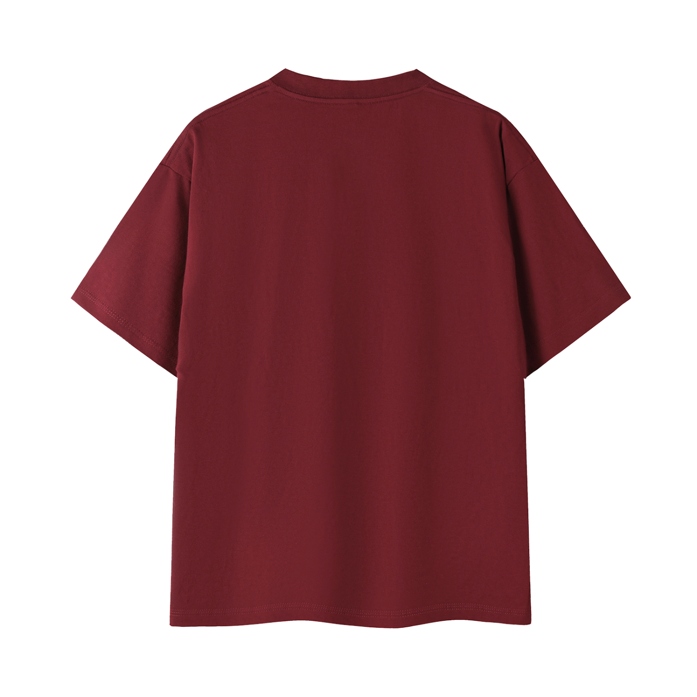 signature embroidered tee / wine